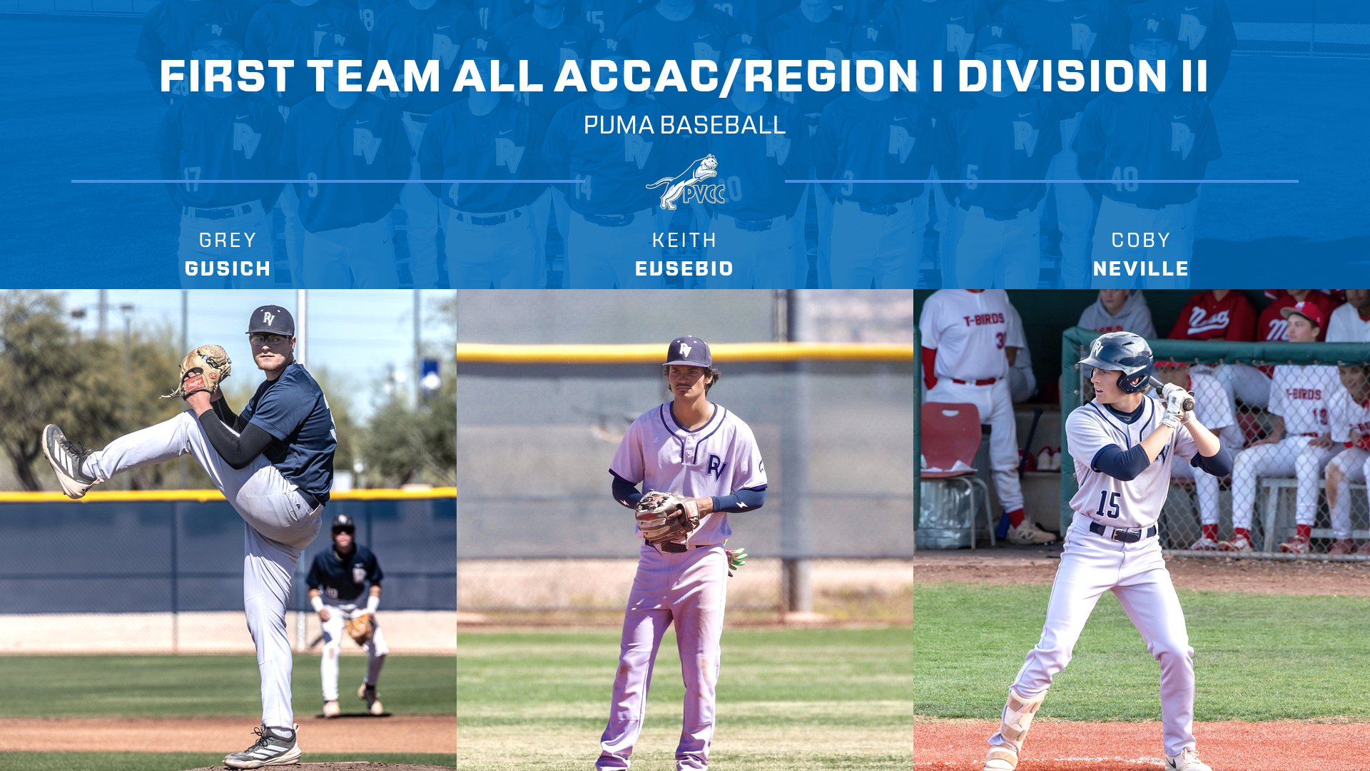 ALL-CONFERENCE & ALL-REGION ACCOLADES FOR PUMA BASEBALL STUDENT-ATHLETES